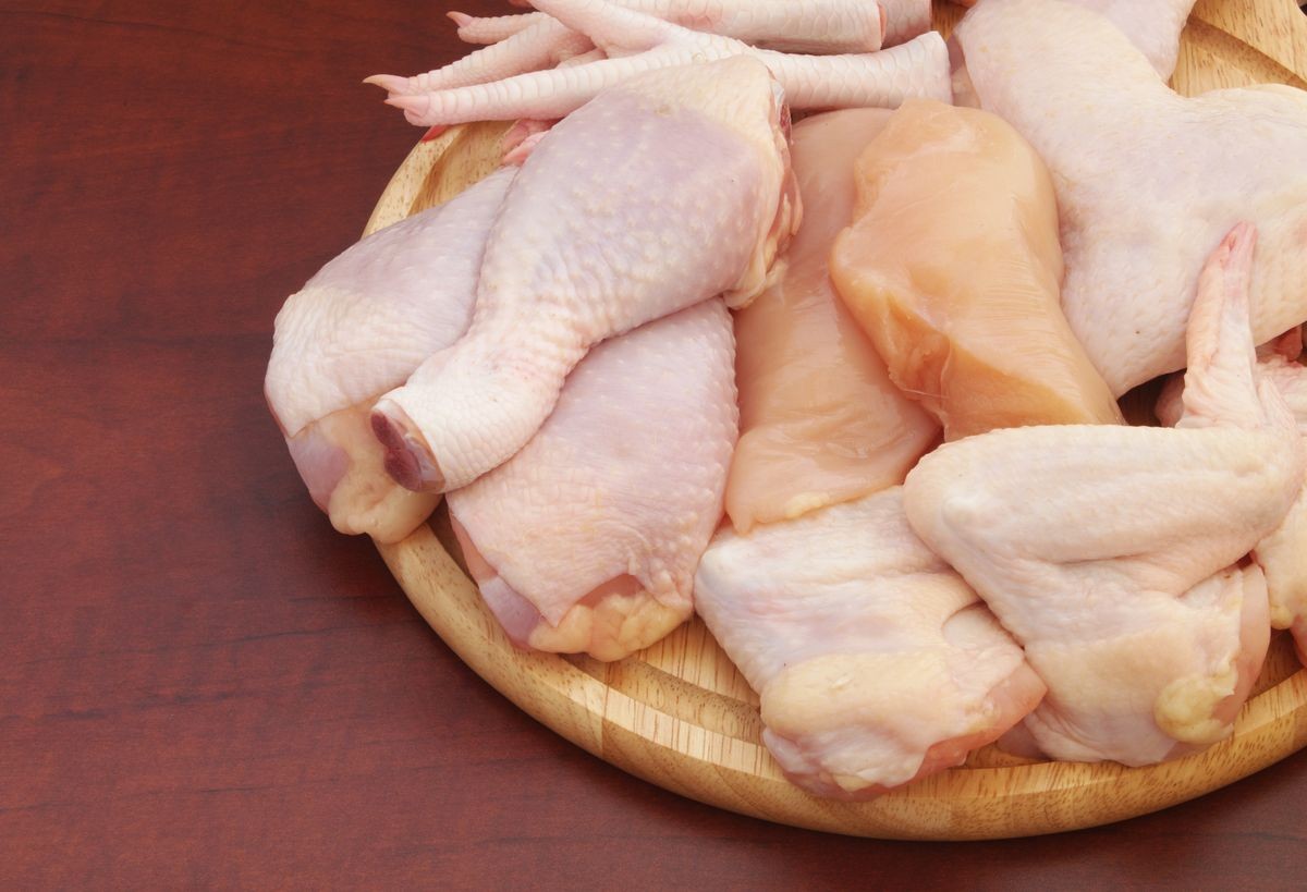 Assortment of fresh raw chicken meat close up Assortment of fresh raw chicken meat close up